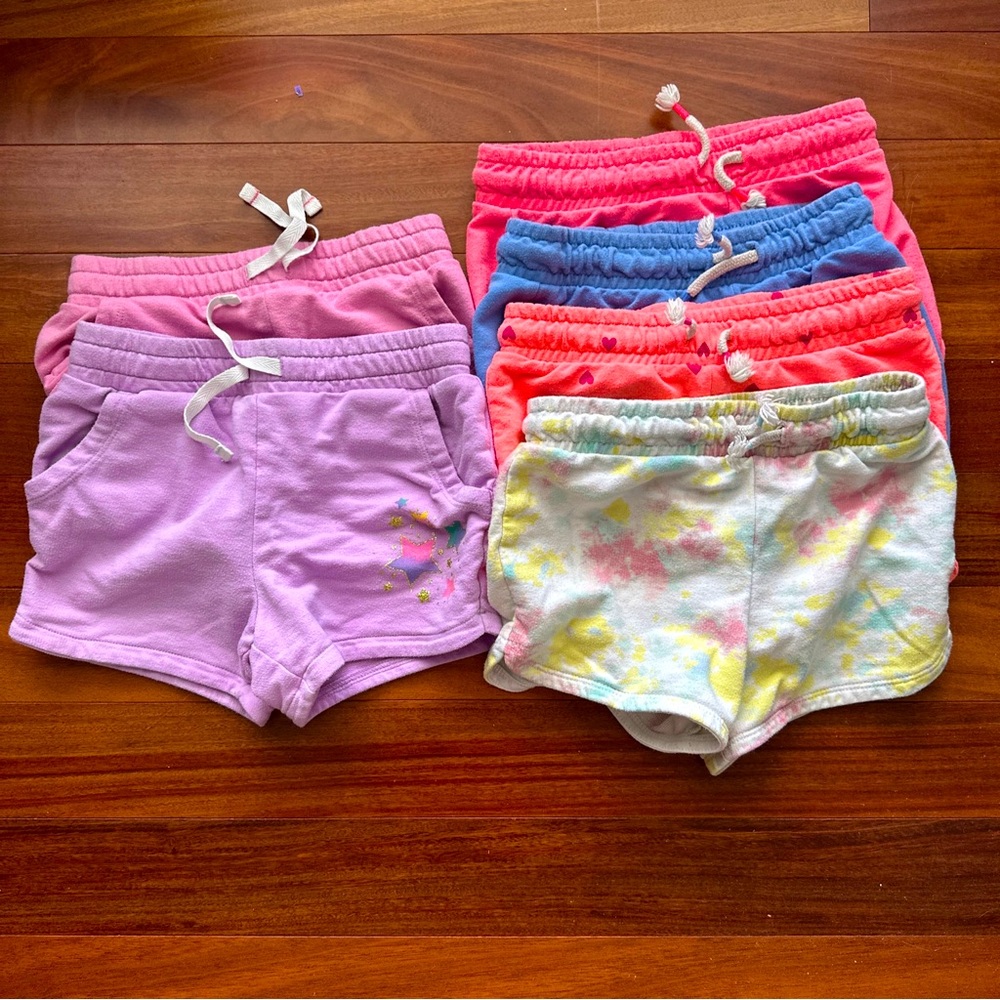 Cat & Jack/ Sonoma Girl's Size Small (6-6x) Knit Pull On Shorts Lot of 6